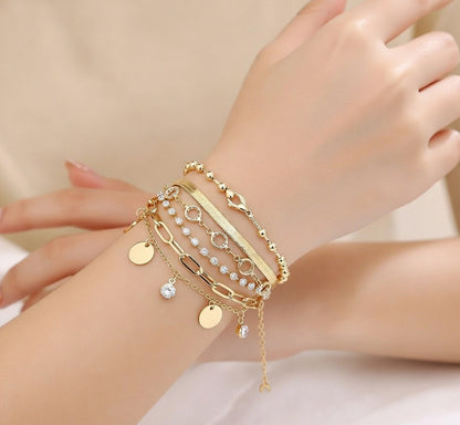 Gold Plated Boho Bracelet Set