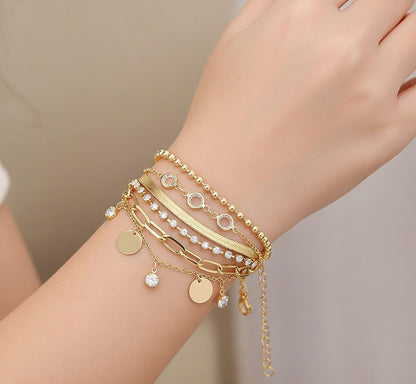 Gold Plated Boho Bracelet Set