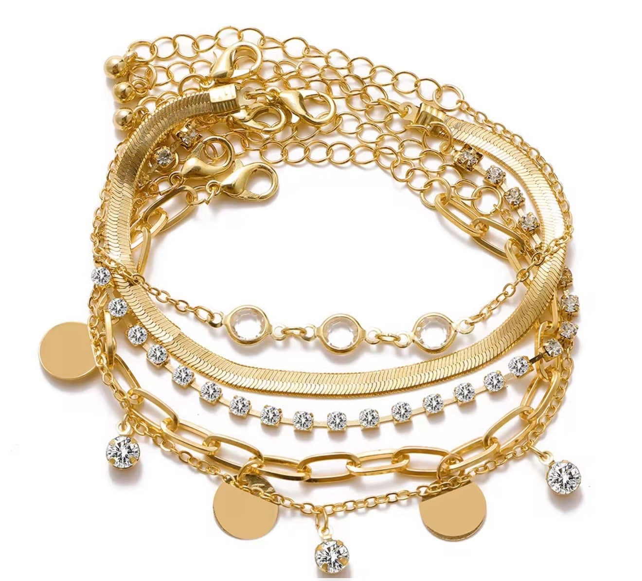 Gold Plated Boho Bracelet Set