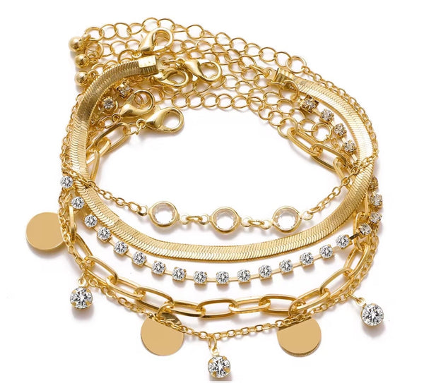 Gold Plated Boho Bracelet Set